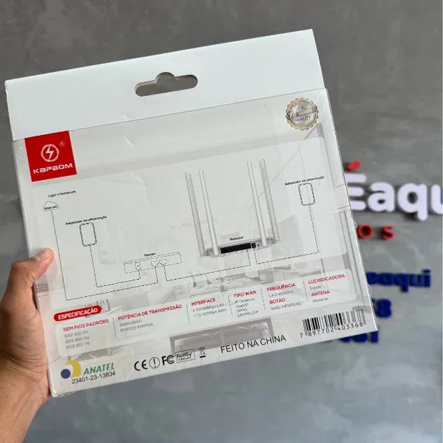 Kapbom KA-X336 High-Performance Wireless Router with 4 Antennas - White64385328803585124