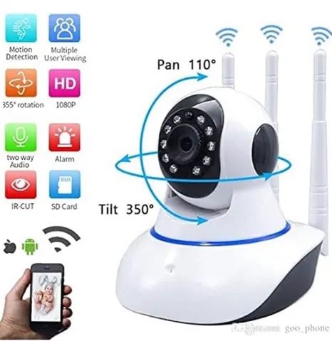 Câmera Segurança 3 Antenas Wifi 4ª Geração 1080p 360° Yoosee - Foto 2