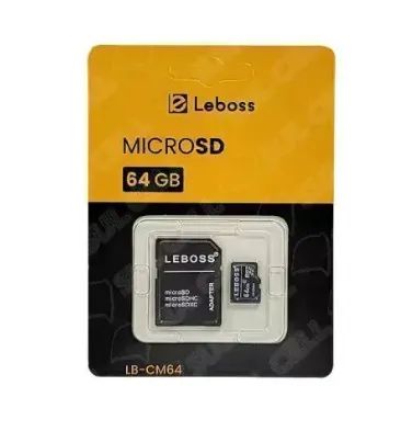 Cartão de Memória Leboss 64GB LB-CM64 MicroSD com Adaptador SD - WZetta