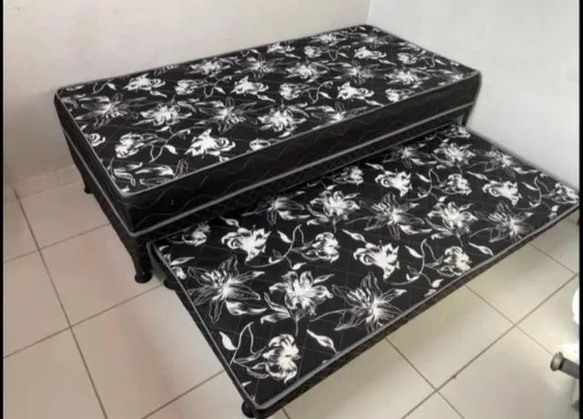 Cama box solteirão com auxiliar de fábrica 