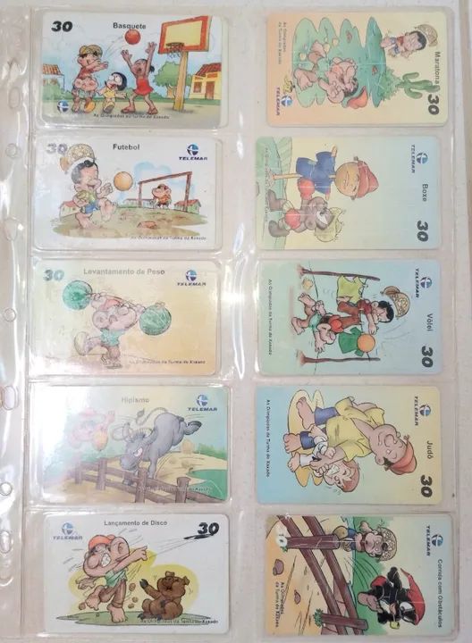10 Cartões Telefônicos Telemar Série Turma do Xaxado Antigos - Foto 3
