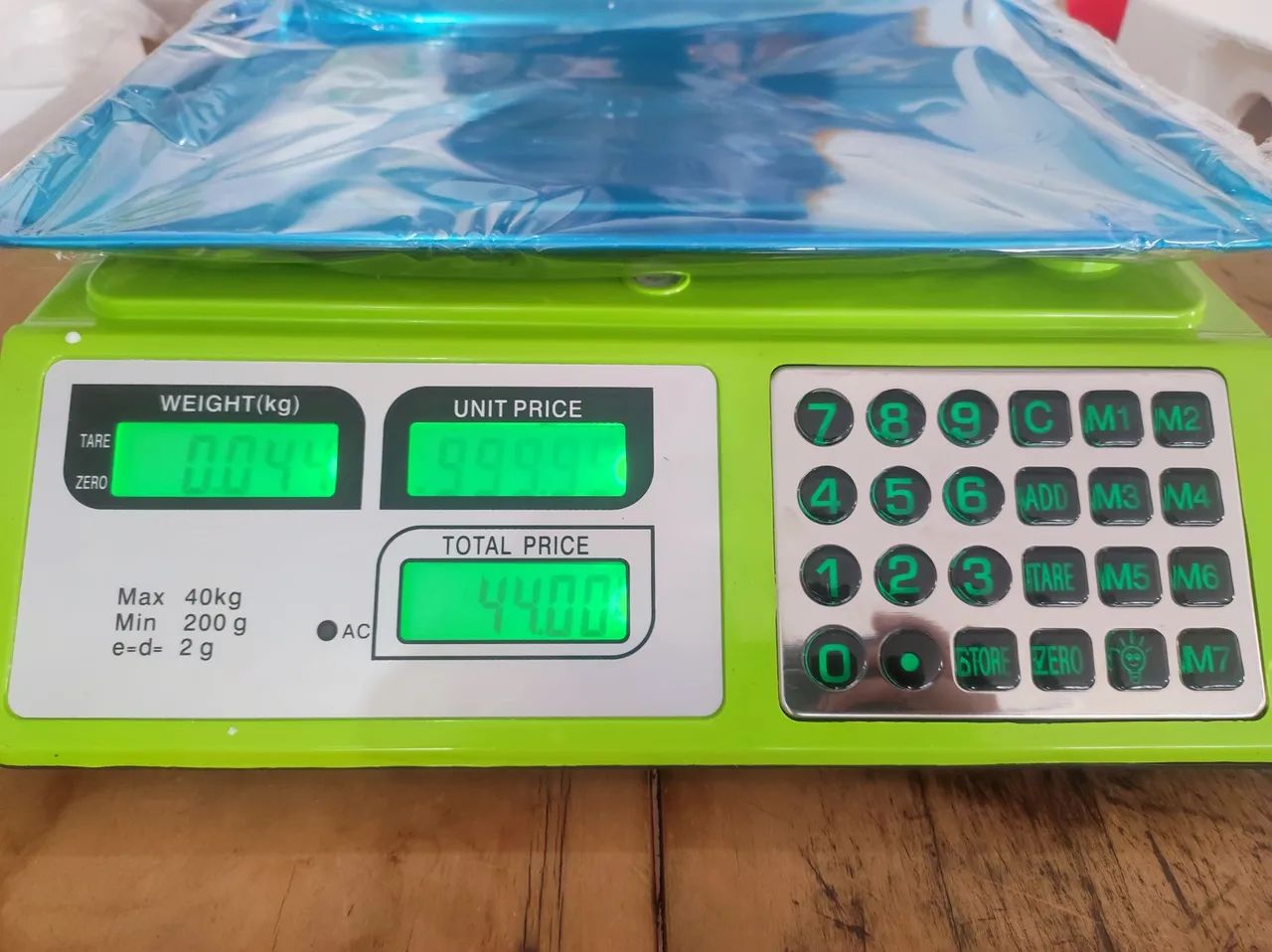 Balança digital eletrônica 40 kg precisão bateria recarregável 