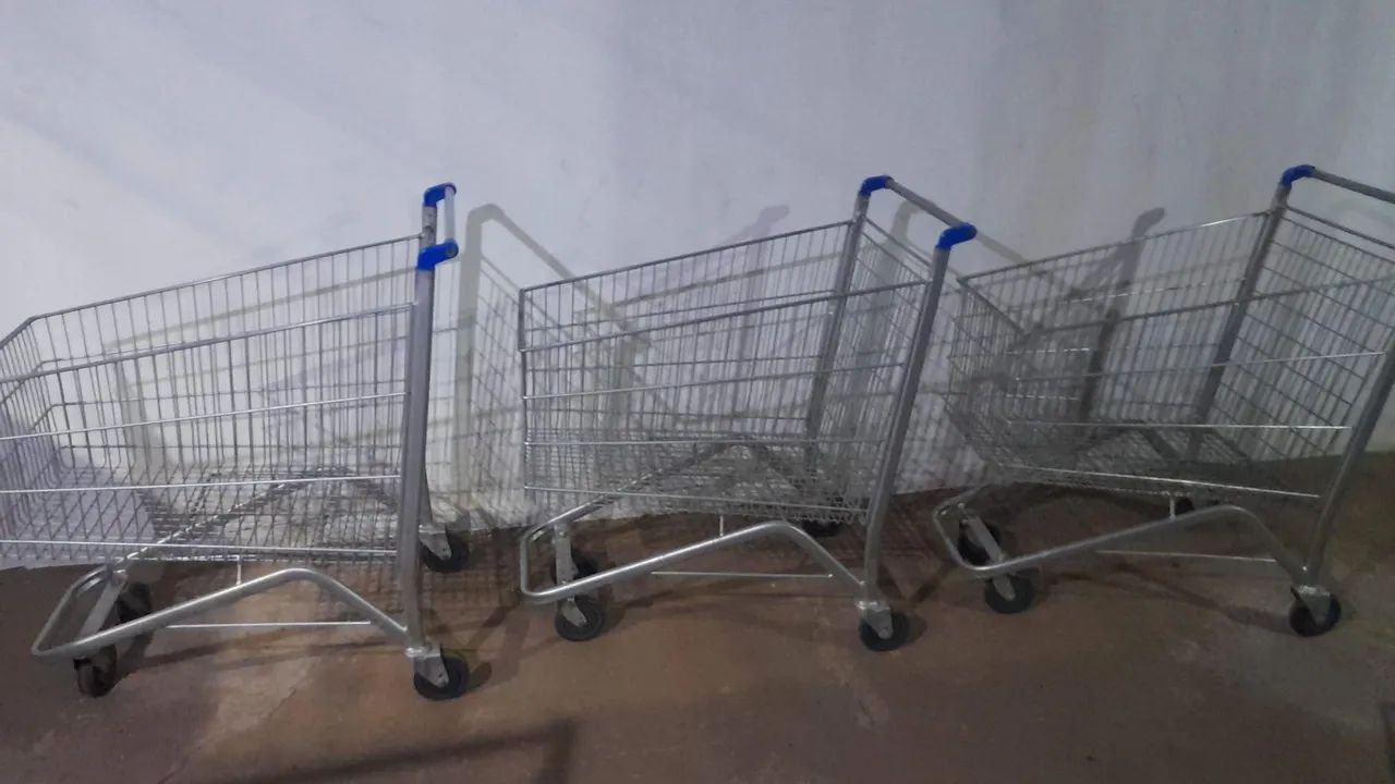 Carrinho de compras de metal - 1 andar e2 andares - Foto 4