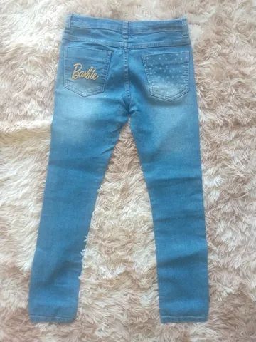 Calça Jeans Infantil Barbie 8 anos - Foto 3