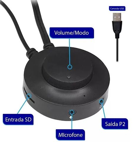 Caixa De Som Bluetooth Cartão Sd Usb Para Pc Notebook e Celular Rgb XDG-297 - Foto 3