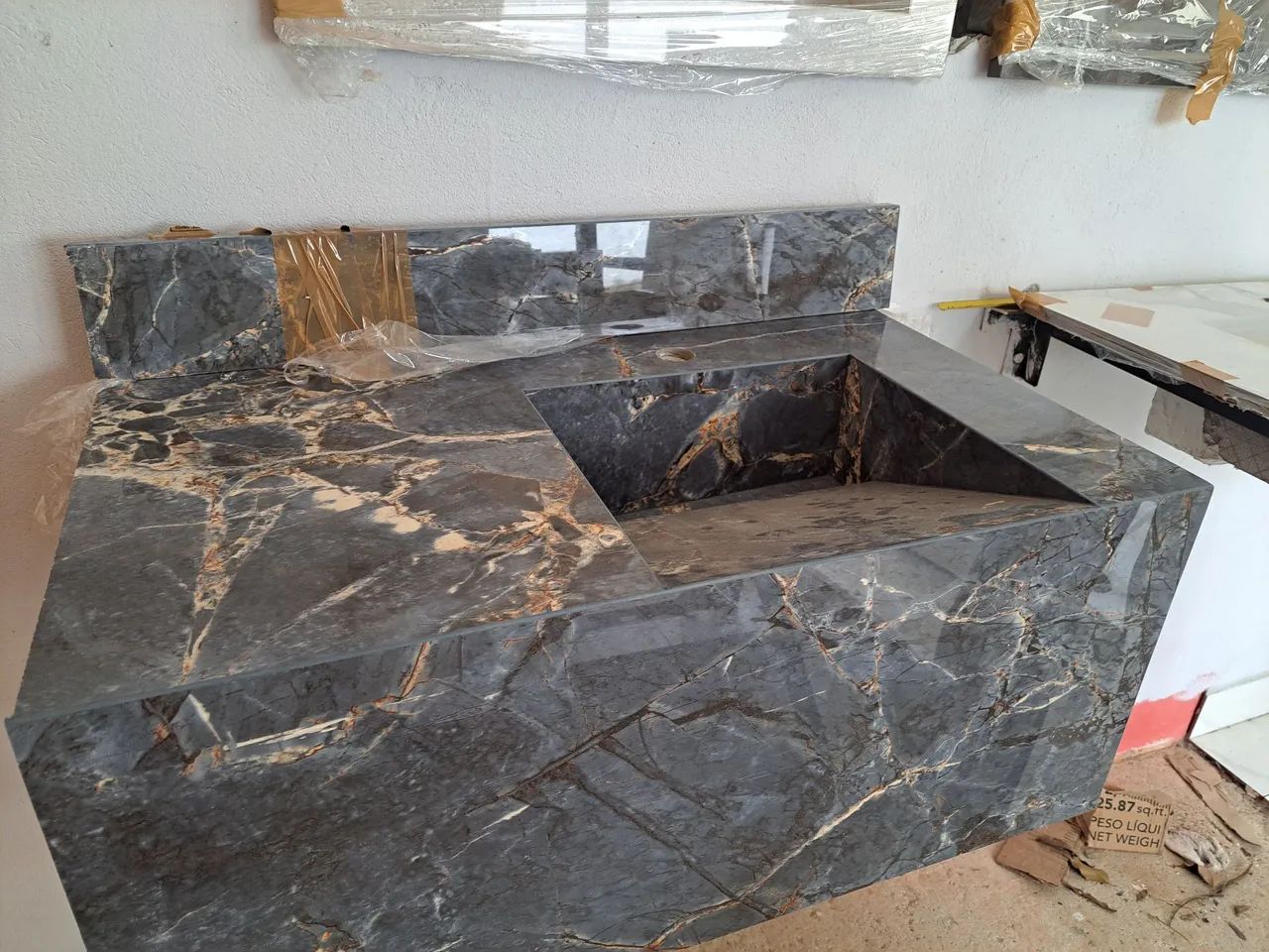 Pia de banheiro em porcelanato - Nova! - Foto 5