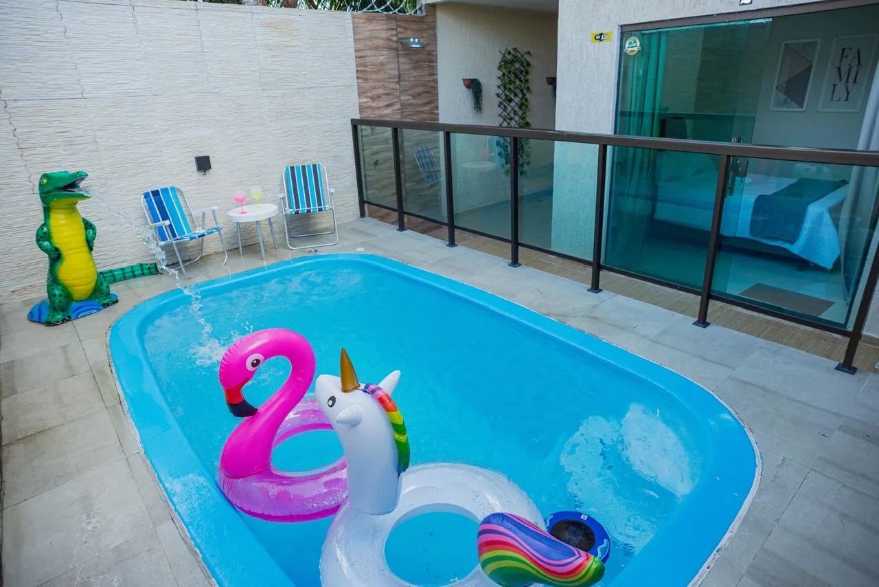 Casa de temporada 5qts p/ até 15 pessoas em Praia Jacumã