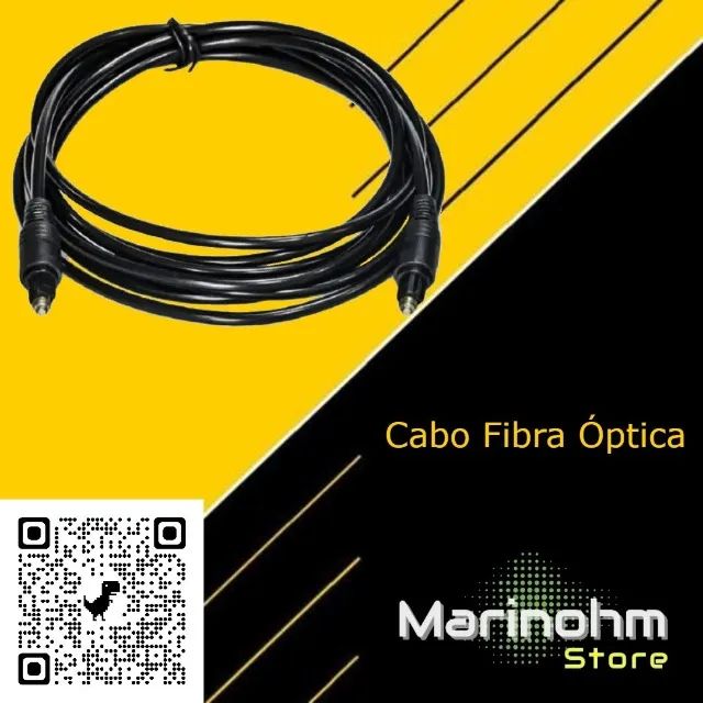 Cabo Fibra Optica 2m  Áudio Digital 2 Metros