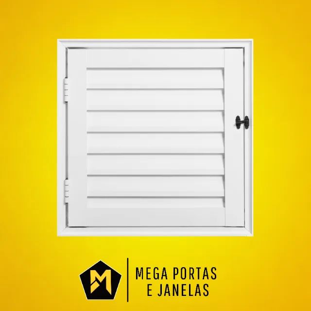 Portinhola Alumínio Branco - Linha 25 (Completa)