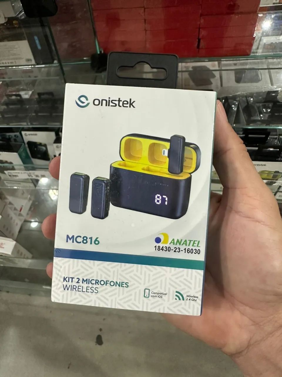 Microfone lapela sem fio