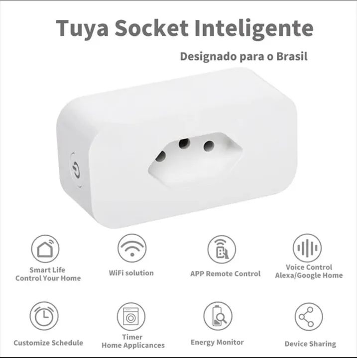 Tomada Inteligente Smart Plug - 16A - Compatível com Alexa e Google Home - Foto 2