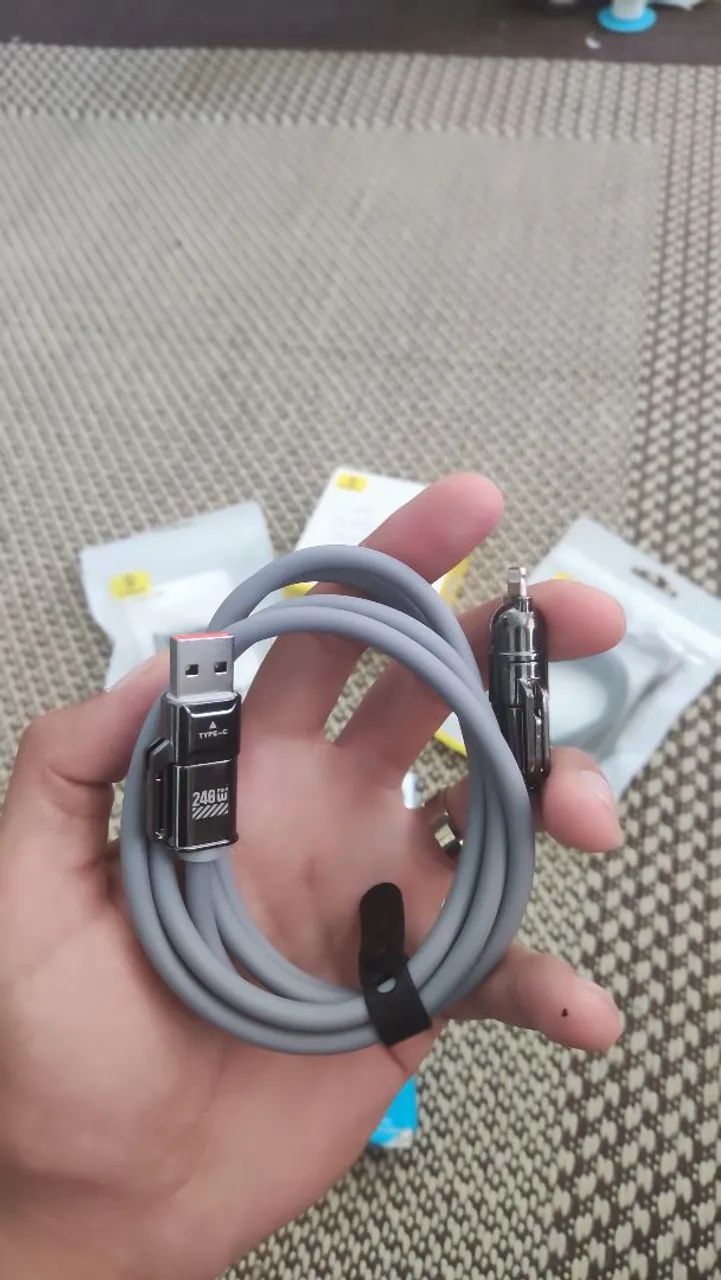 Cabo 4 em 1 Fast Charge 240W USB / Type-C / Lightning - NEXT IMPORTADOS - Foto 3