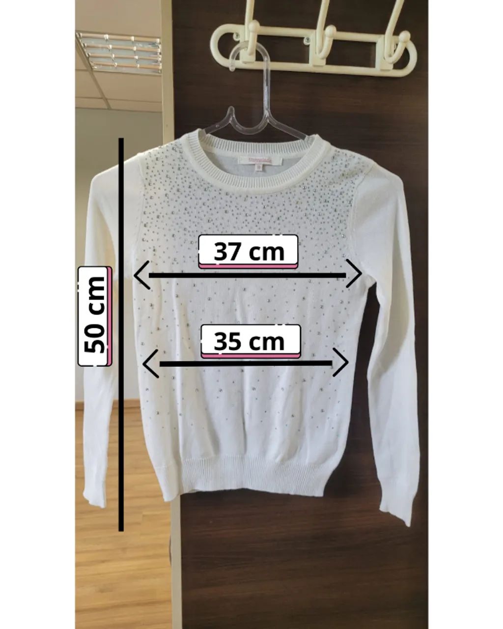 blusa com pedraria tamanho 8 - Foto 2