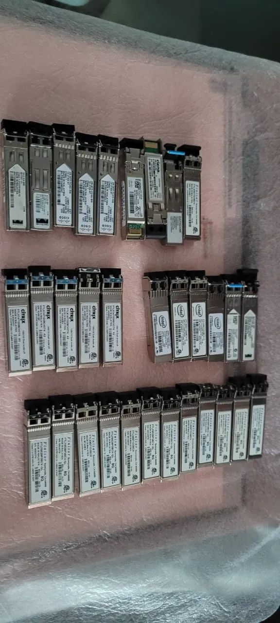  lote 86 Módulo transceptor GBIC SFP vários modelos DELL, CISCO e outros