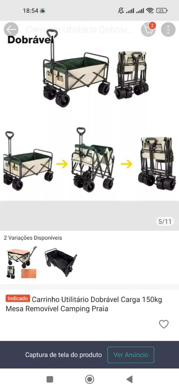 Carrinho camping - Foto 4