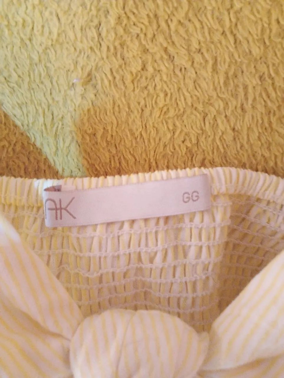 Vestido Longo amarelo com branco  com Laço - Foto 4