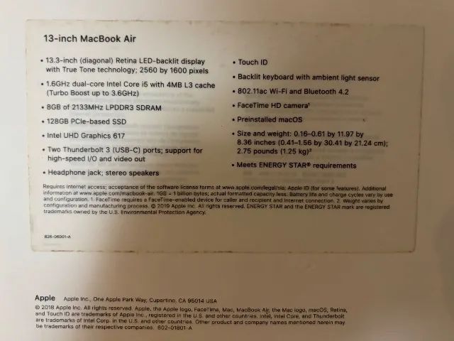 MacBook Air 2019 13" Core i5 8GB RAM 128GB SSD bem conservado - Foto 5
