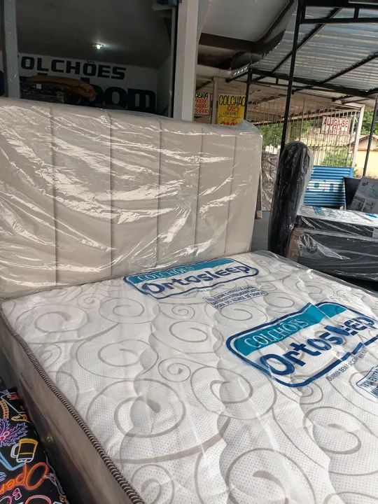 Colchão Ortosleep - Novo com base e cabeceira 