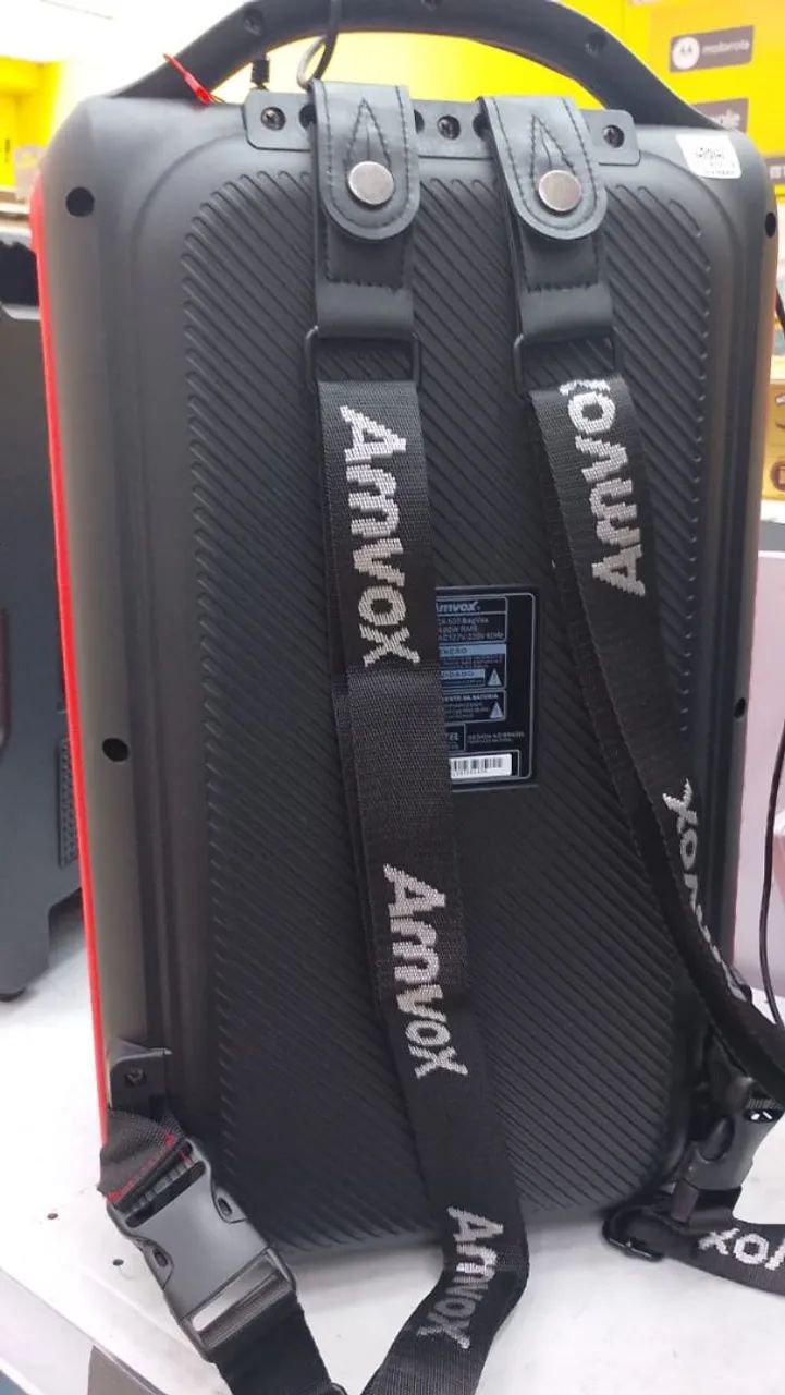 Vendo ou troco por celular!Caixa de Som Amvox com Iluminação LED, Bagvox 600w - Foto 2