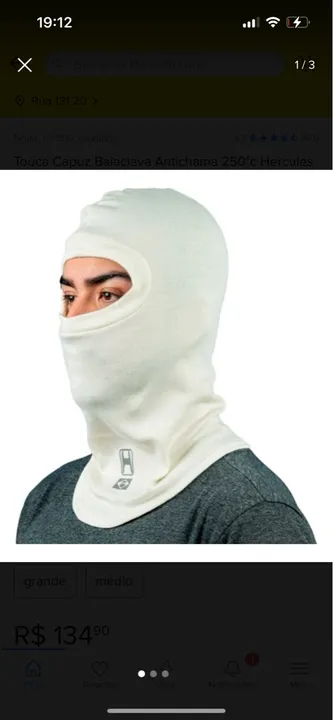 Balaclava original da Hércules retardante a chama
