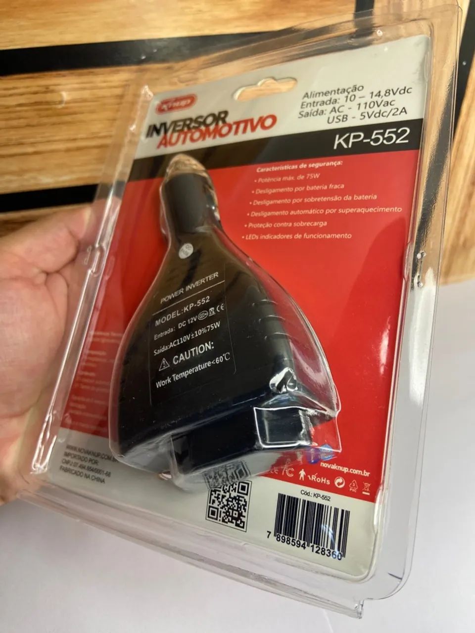 Inversor automotivo 12V saída 110V 75W - faço entrega  - Foto 6