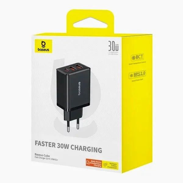 Carregador Baseus 30w carga rápida 2U+C (novo)