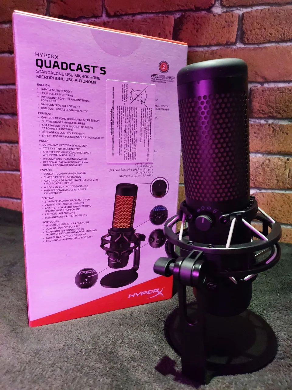 HyperX QuadCast S - Microfone USB Gamer RGB - Foto 2
