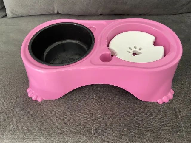 Comedouro para cães - super novo - Rosa