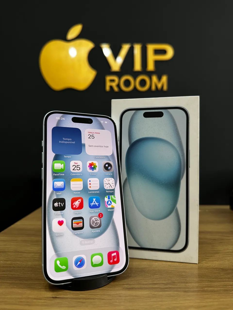 iPhone15 128gb ブルー　中古 ノーリビルド　Apple Store iPhone 15 128gb azul semi novo em perfeito estado!! - Celulares e