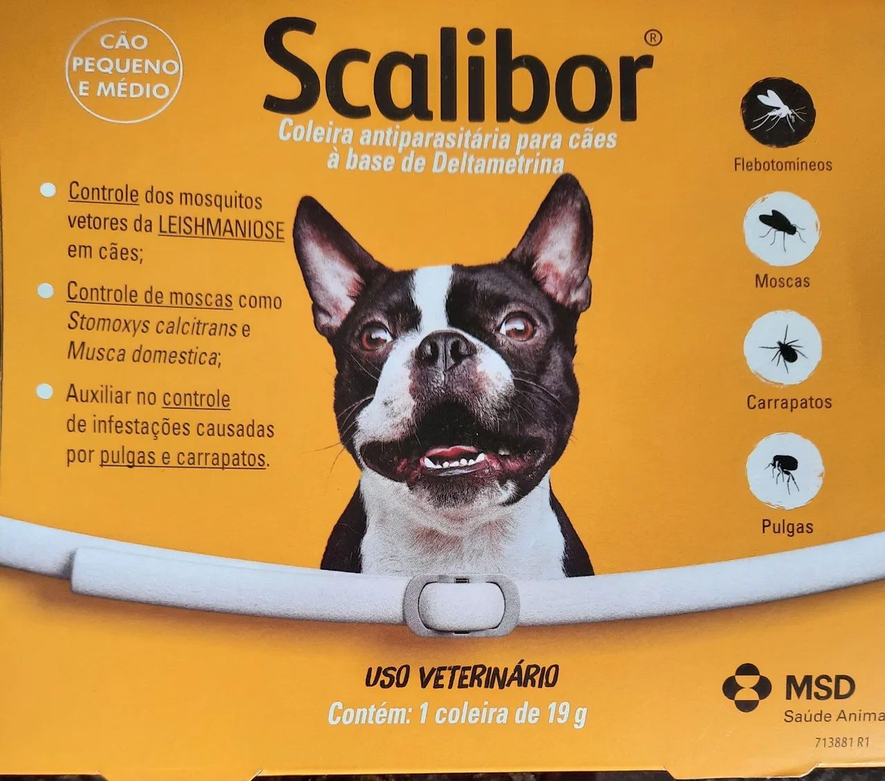 Coleira antipirasitaria para carrapatos e pulgas