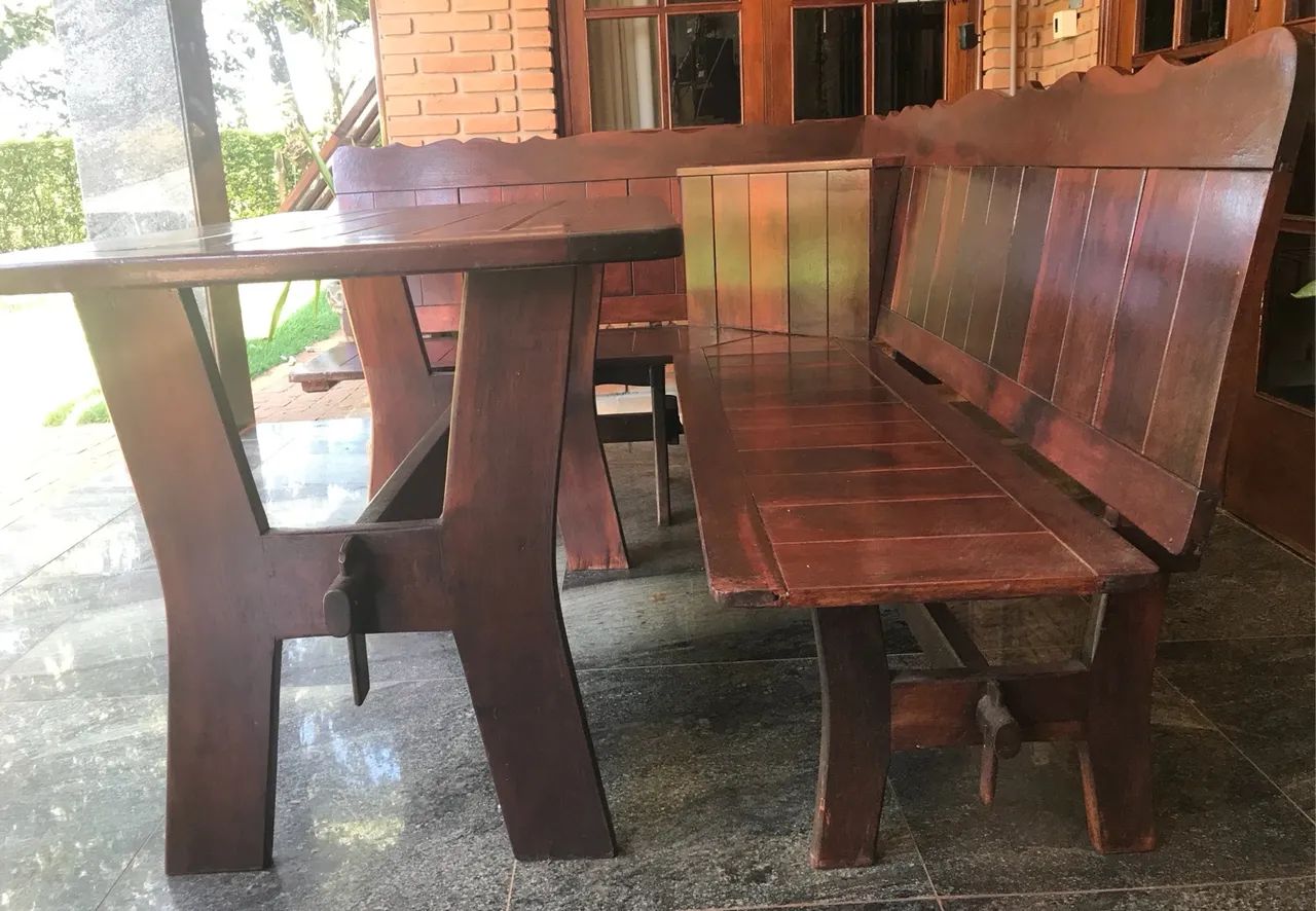Conjunto de Mesa e Banco Para  Ambiente Interior ou Espaço Gourmet - Foto 3