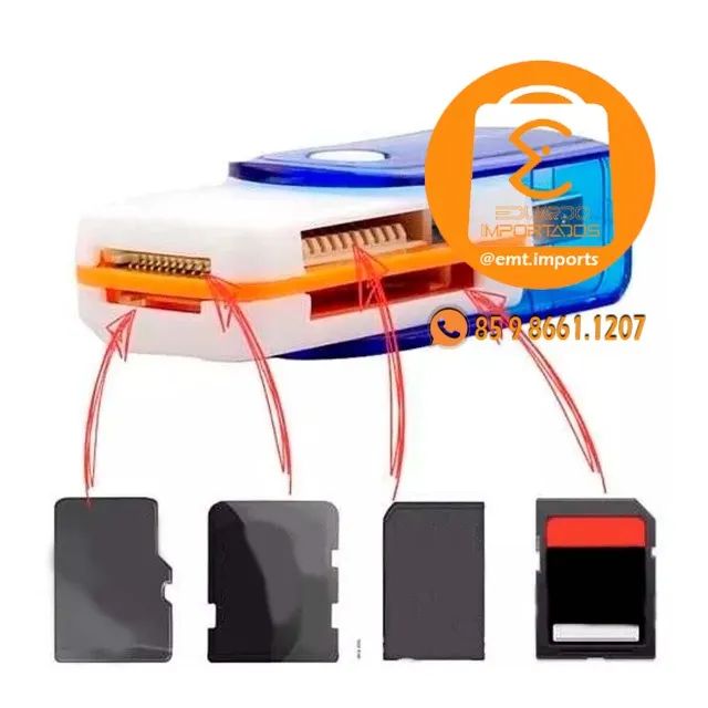 Adaptador Leitor Usb 2.0 para Cartão de Memória All in One - Foto 2