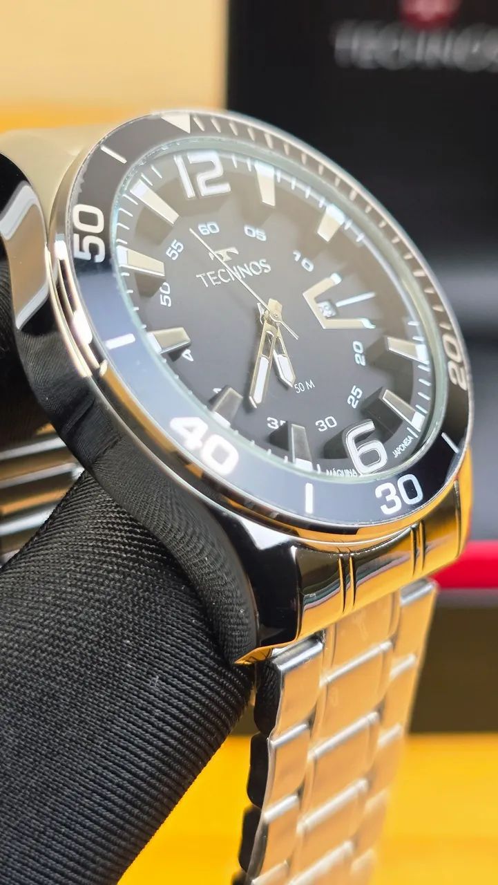Relógio Technos Racer 46mm prata  - Foto 3