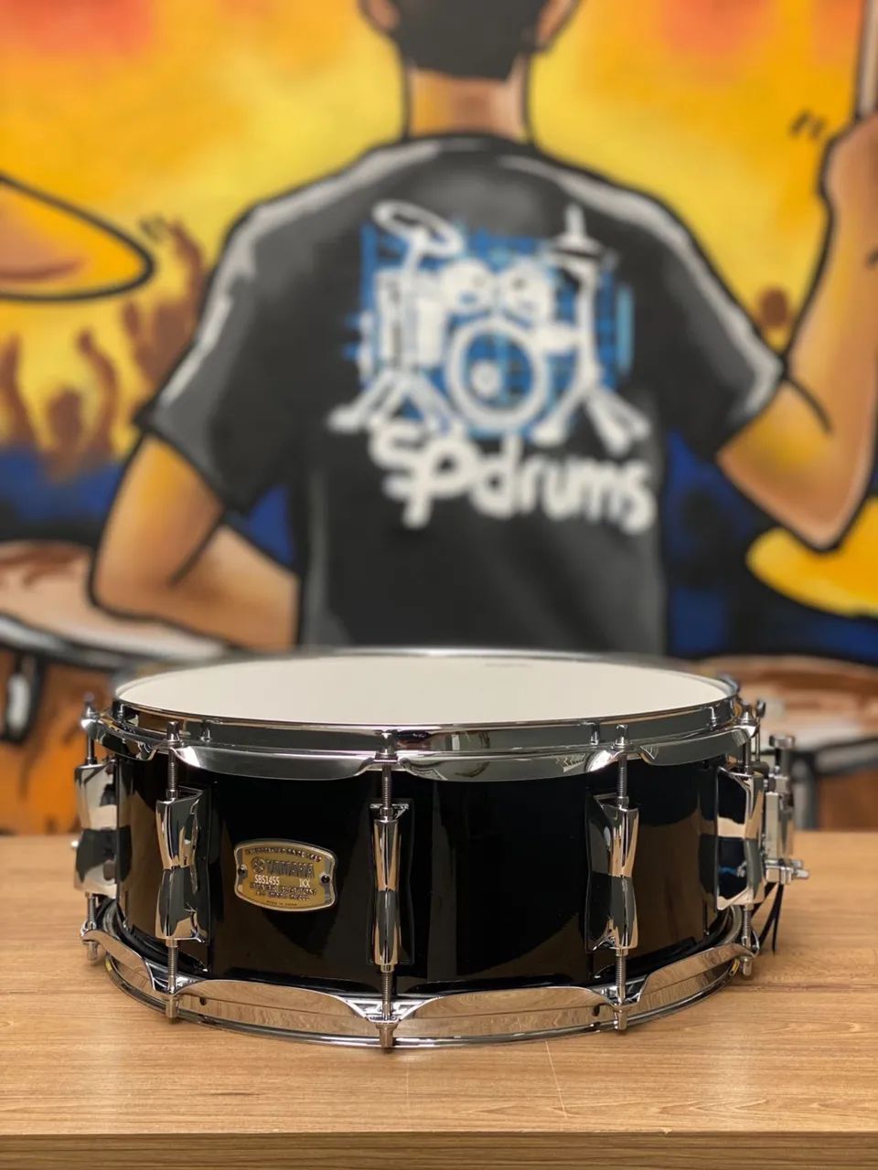 Caixa Yamaha Stage Custom Black Lacquer 14x5,5 - Foto 4