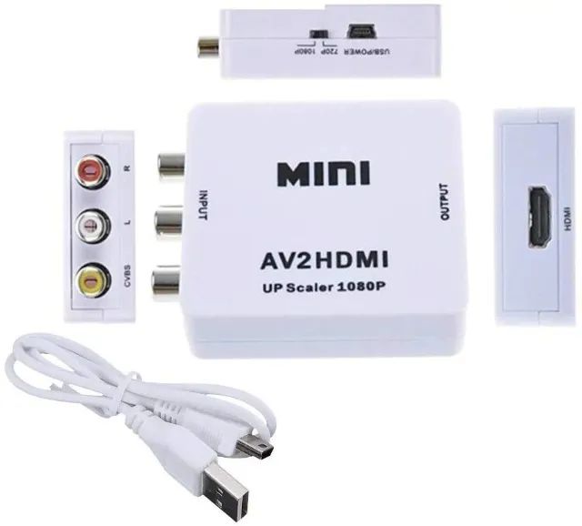Promoção: Conversor Rca Para Saída Hdmi Mini adaptador 1080p Compatível Tv Entrada Hdmi - Foto 3