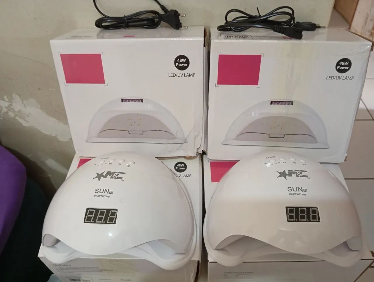 Cabine Led's SUN 5 OU Sugagor Nail Digital 48w Bivolt Sun Unhas Gel Acríge - Foto 4