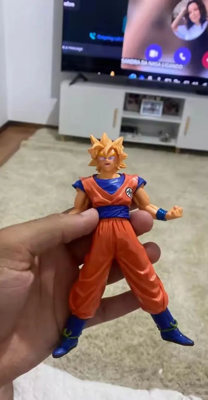 Boneco Goku super Sayajin Dragon ball Novo TAG vegeta freeza Naruto cavaleiros do zodiaco  - Foto 3