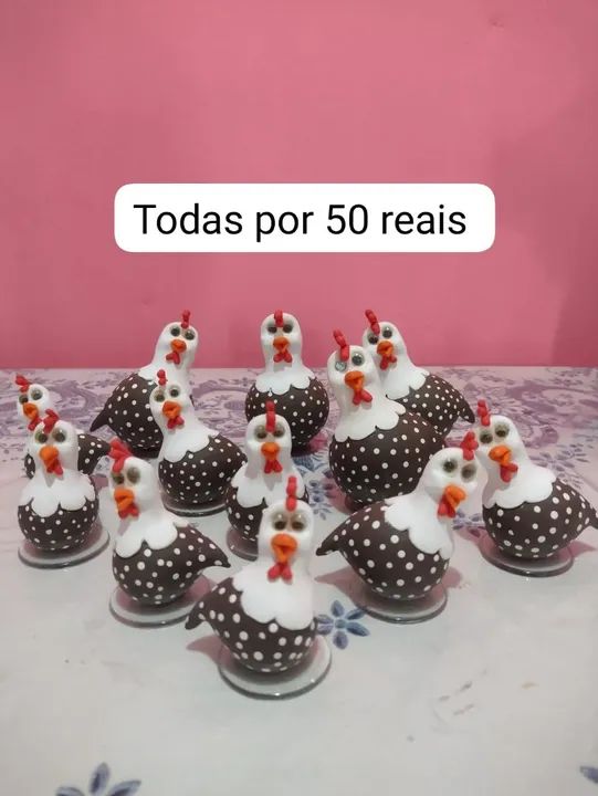 Galinhas de biscuit - 