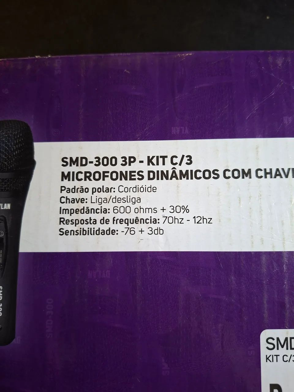 Kit 3 Microfones [Dylan SMD-300] + 3 Cabos - Foto 5