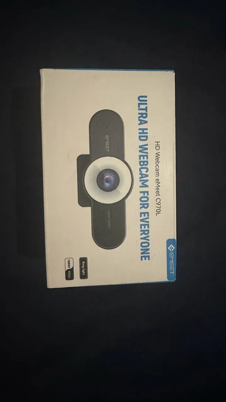 Webcam EMEET 1080p 60 FPS( com ringlight)