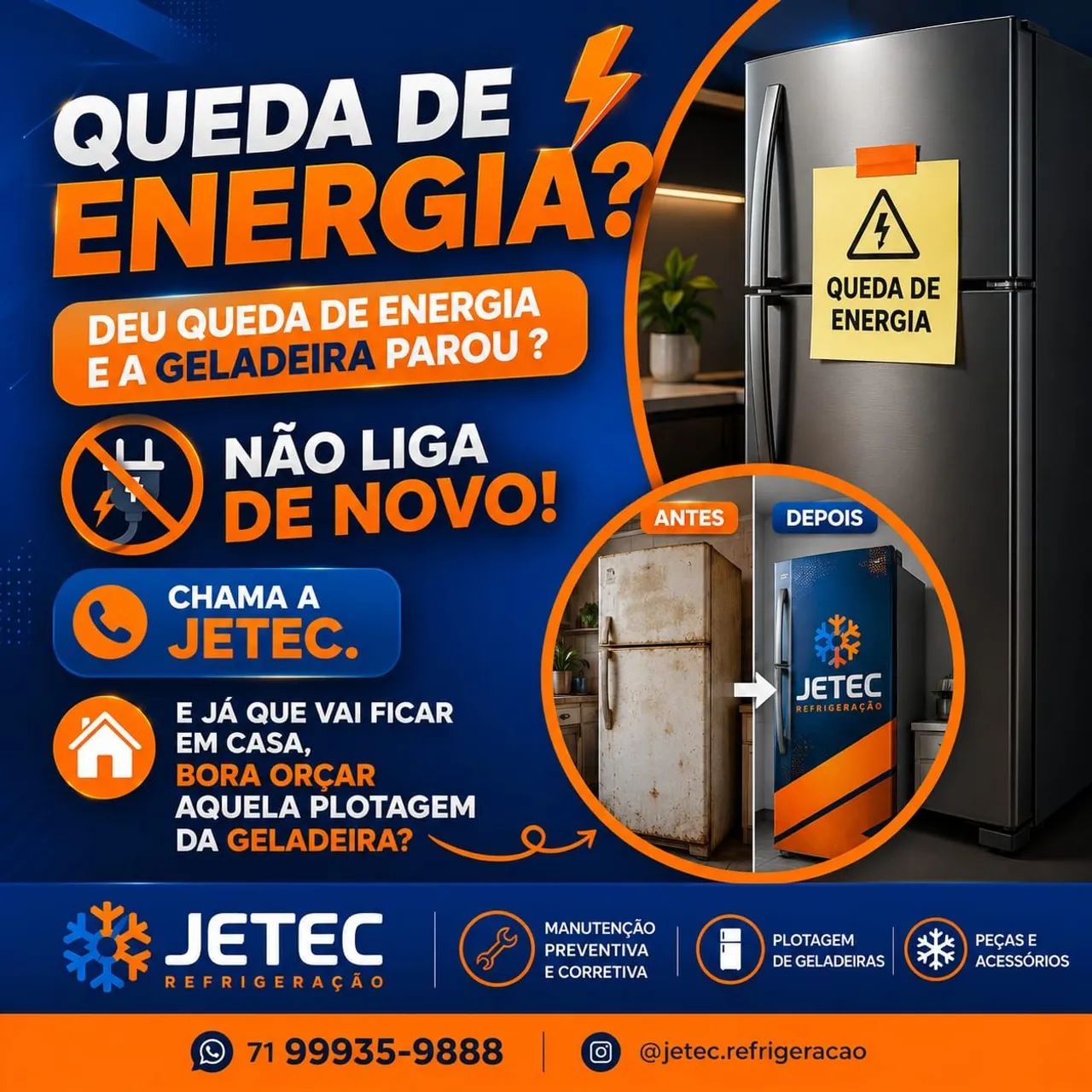 Serviços de refrigeração e plotagem 