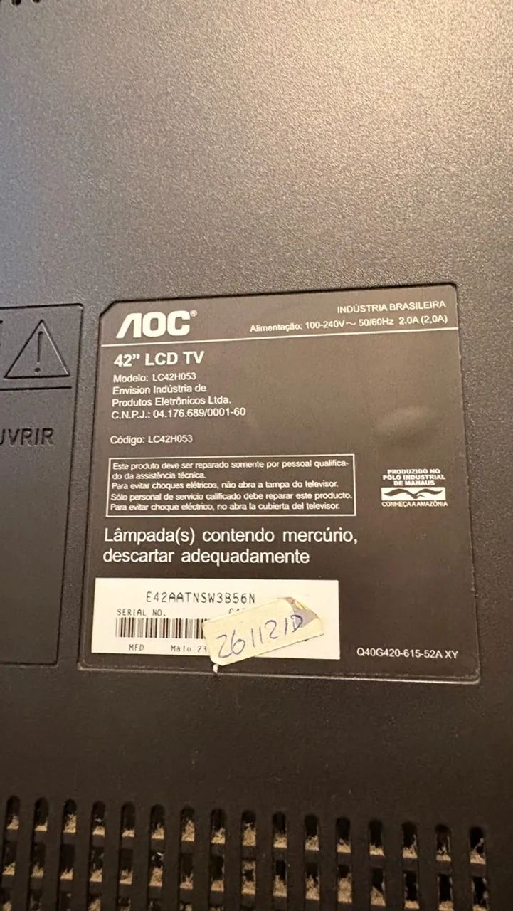 TV AOC 42? LCD - Funcionando perfeitamente
