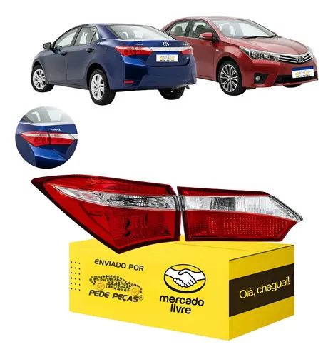 Par Lanterna Canto Tampa Toyota Corolla 2015 A 2017 S/led Le Esquerdo/motorista
