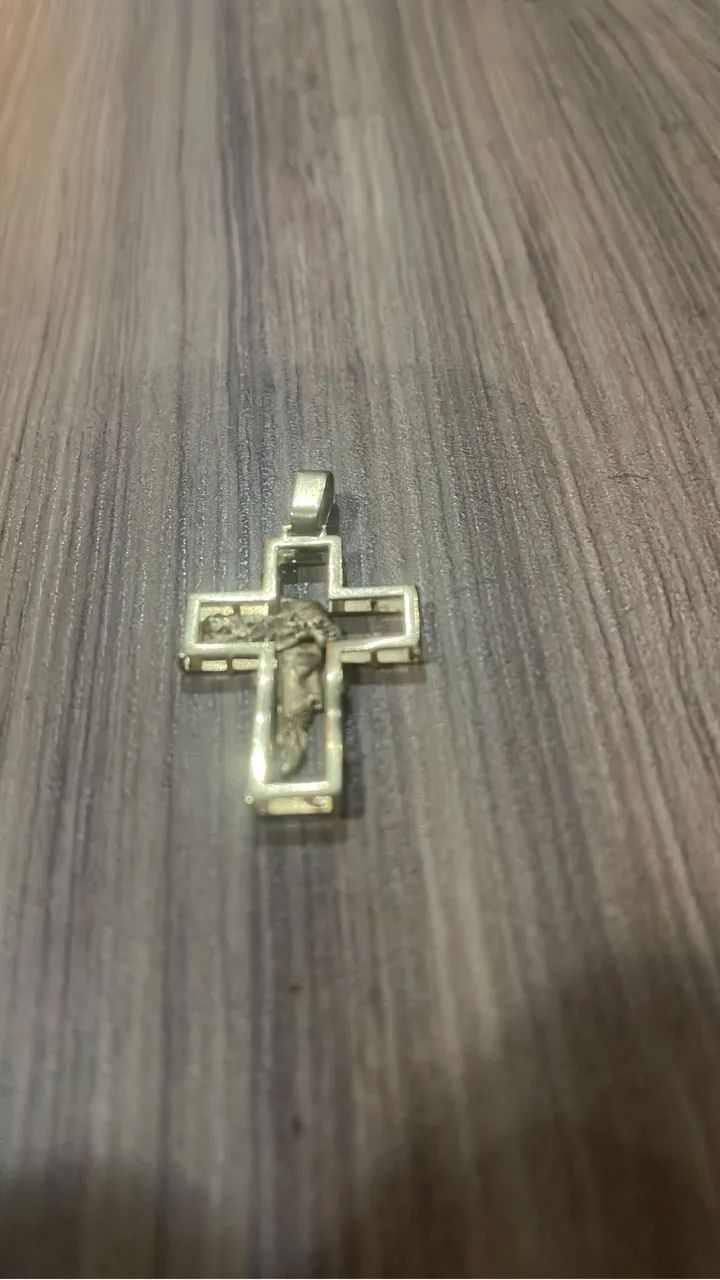 Corrente de ouro tijolinho com pingente  - Foto 4