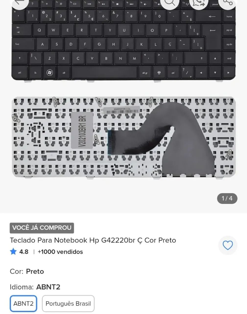 Teclado de notebook Hp pavillion g4  - Foto 3