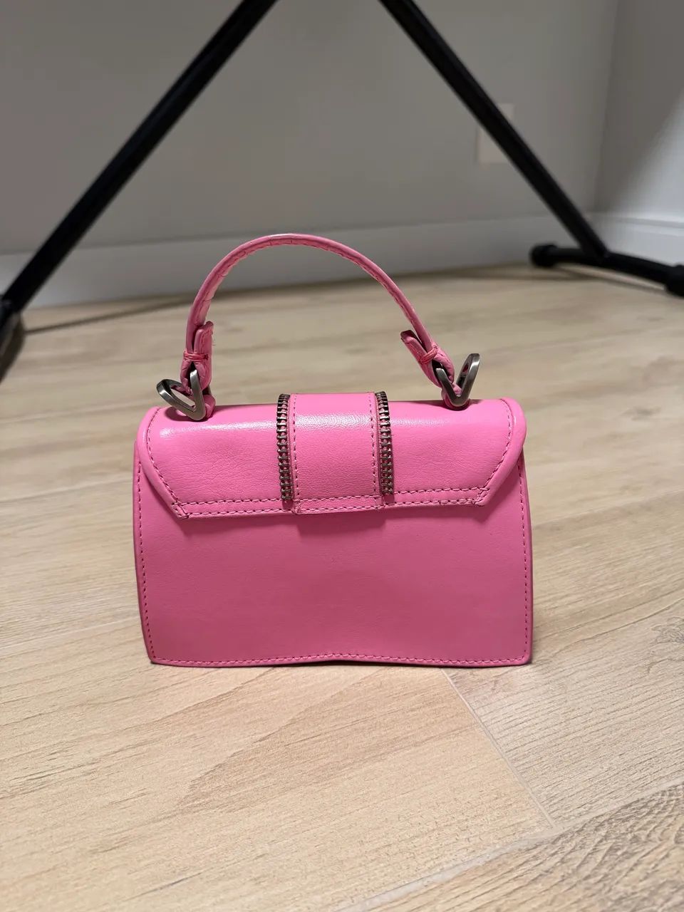 Bolsa Schutz Original Couro Rosa Mini Bag + Alça - Foto 3