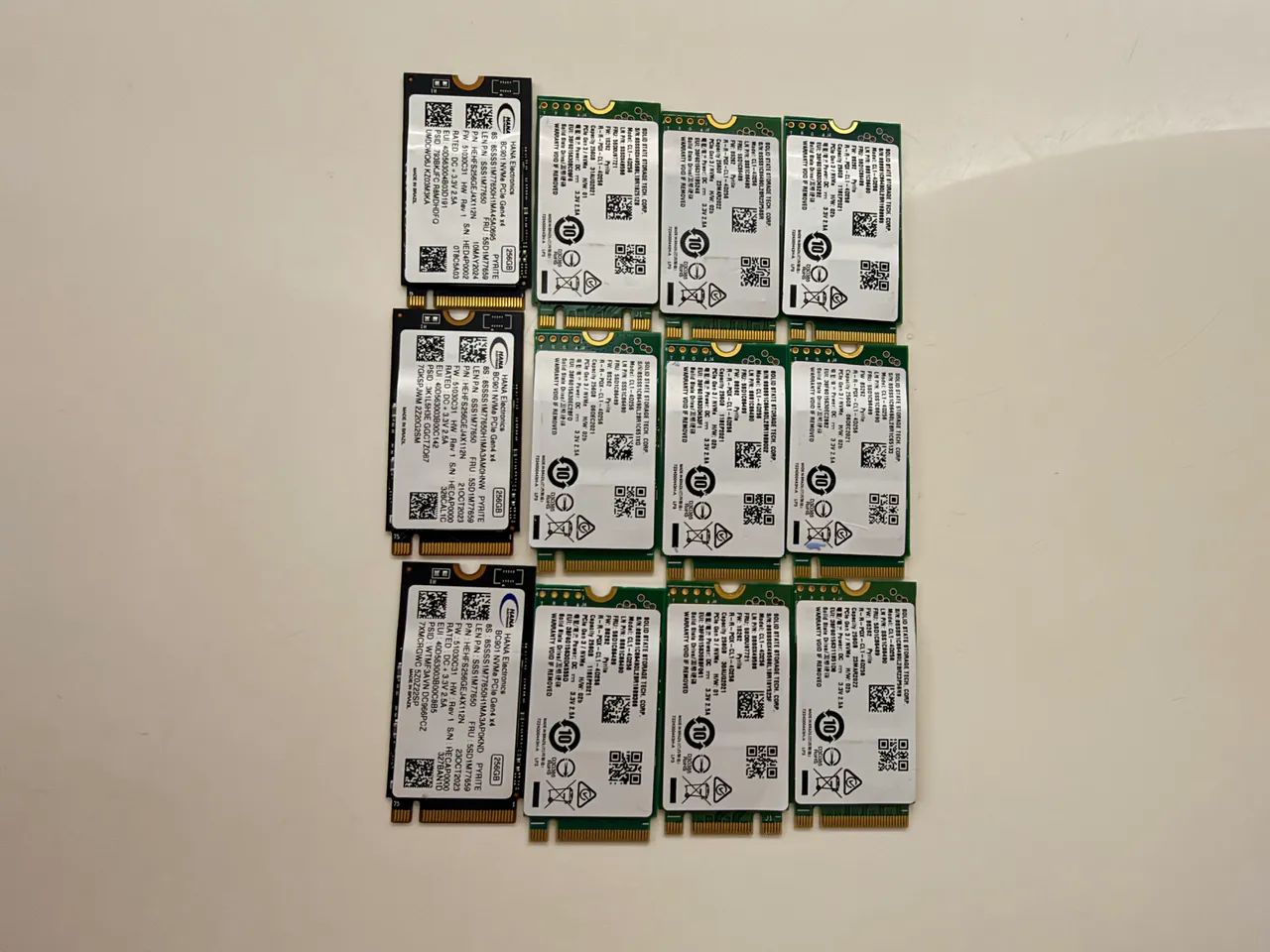 SSD NVME 256GB Lote com 12