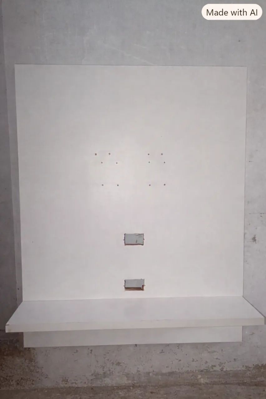 Painel para TV Suspenso 100% Mdf 43 polegadas 1,20 x 90cm Branco - Usado Bom estado - Foto 3
