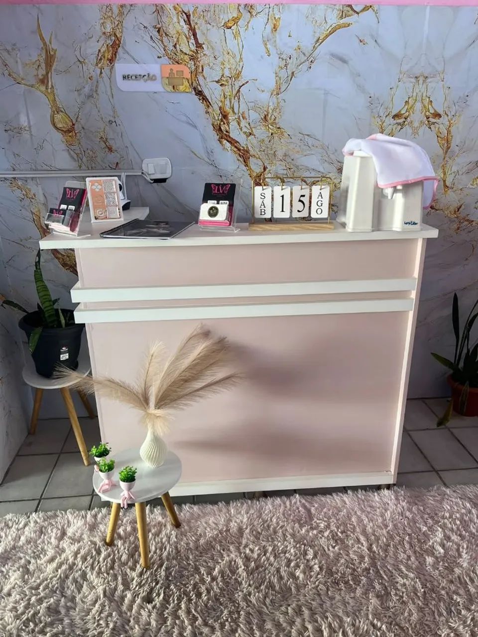 Recepção rosa bebê/branco - Foto 2