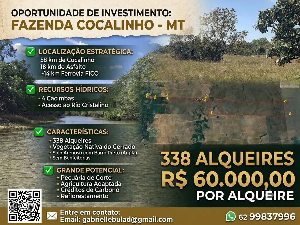 Fazenda em Cocalinho MT 338 alq. - Foto 2